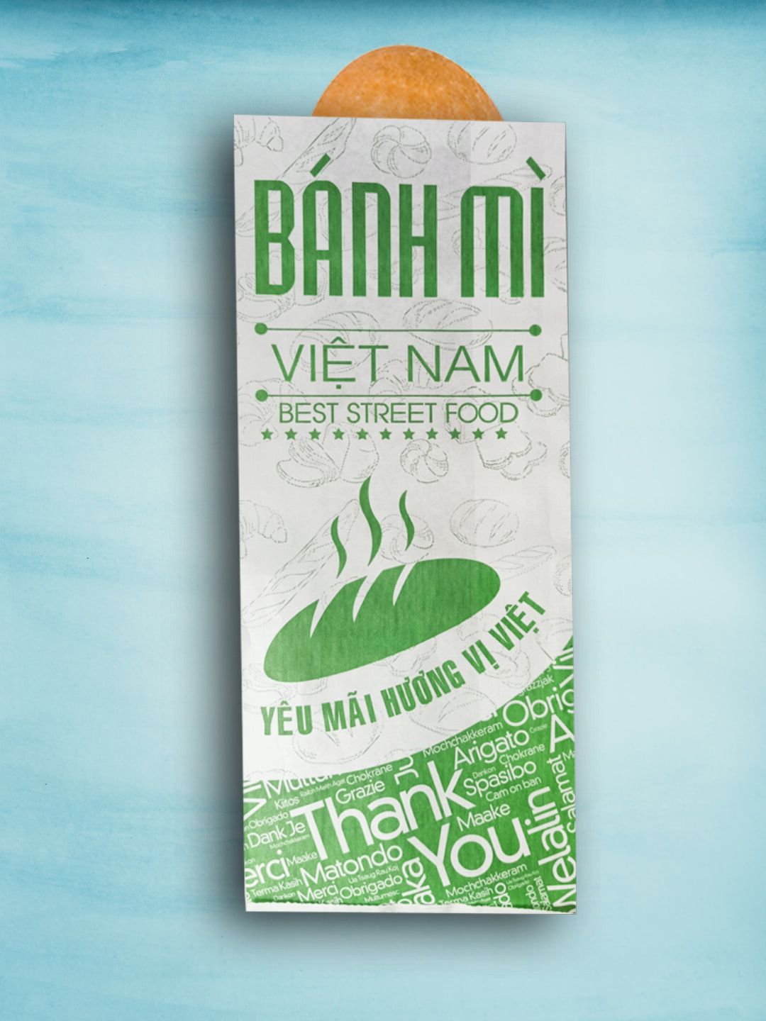 In 50000 túi đựng bánh mì ở Thừa Thiên Huế (mã tbm_9445) giấy Kraft đẹp và giá rẻ