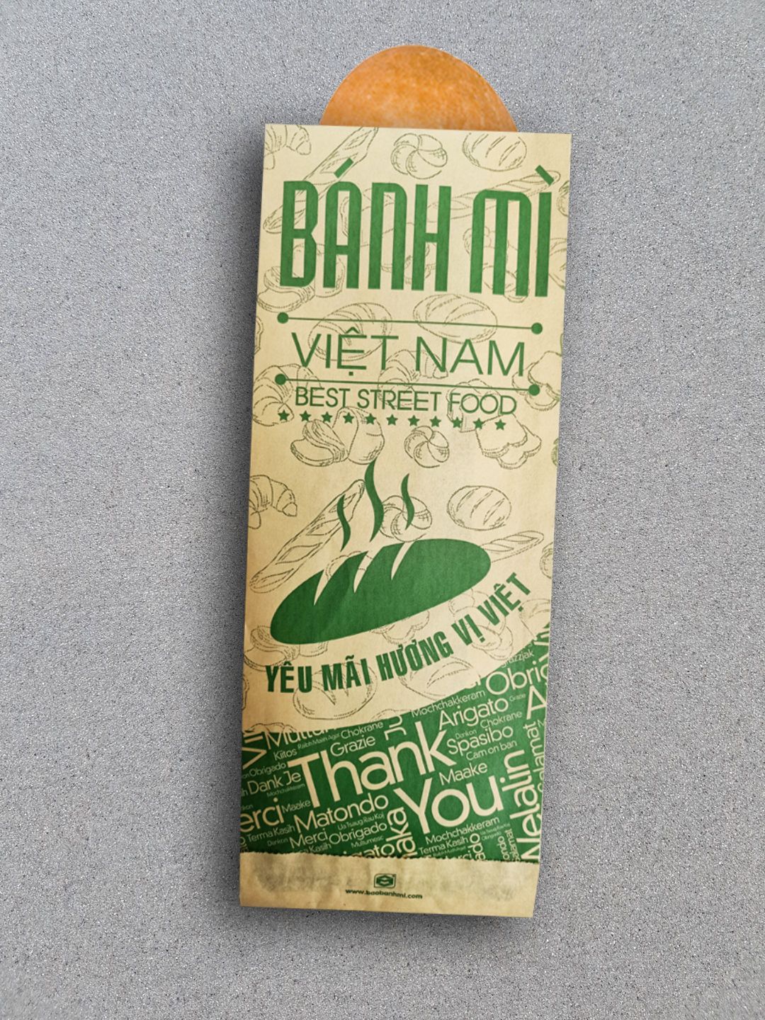 In 6000 bao đựng bánh mì ở Thừa Thiên Huế (mã tbm_5240) giấy Kraft đẹp và giá rẻ