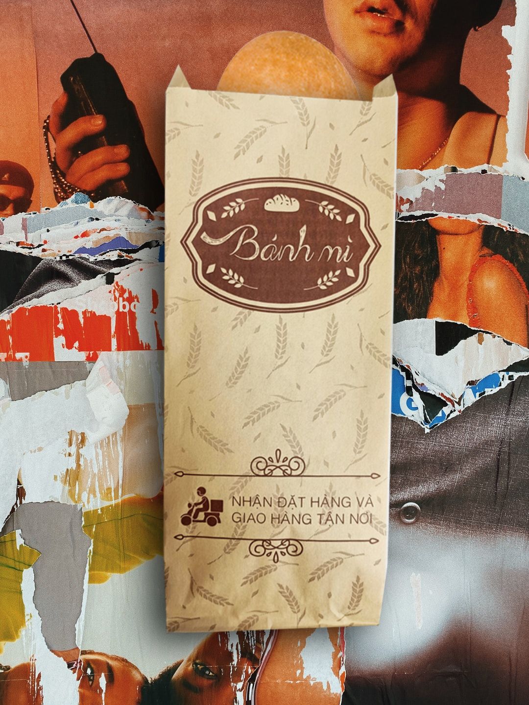 In 80000 bao gói bánh mì ở Thừa Thiên Huế (mã tbm_5929) giấy Kraft nhiều mẫu đa dạng