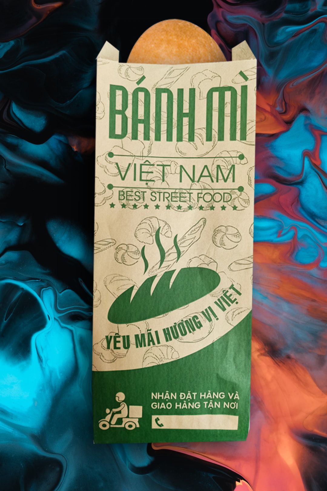 In 2000 túi giấy bánh mì ở Thừa Thiên Huế (mã tbm_596) giấy thấm dầu giá tốt