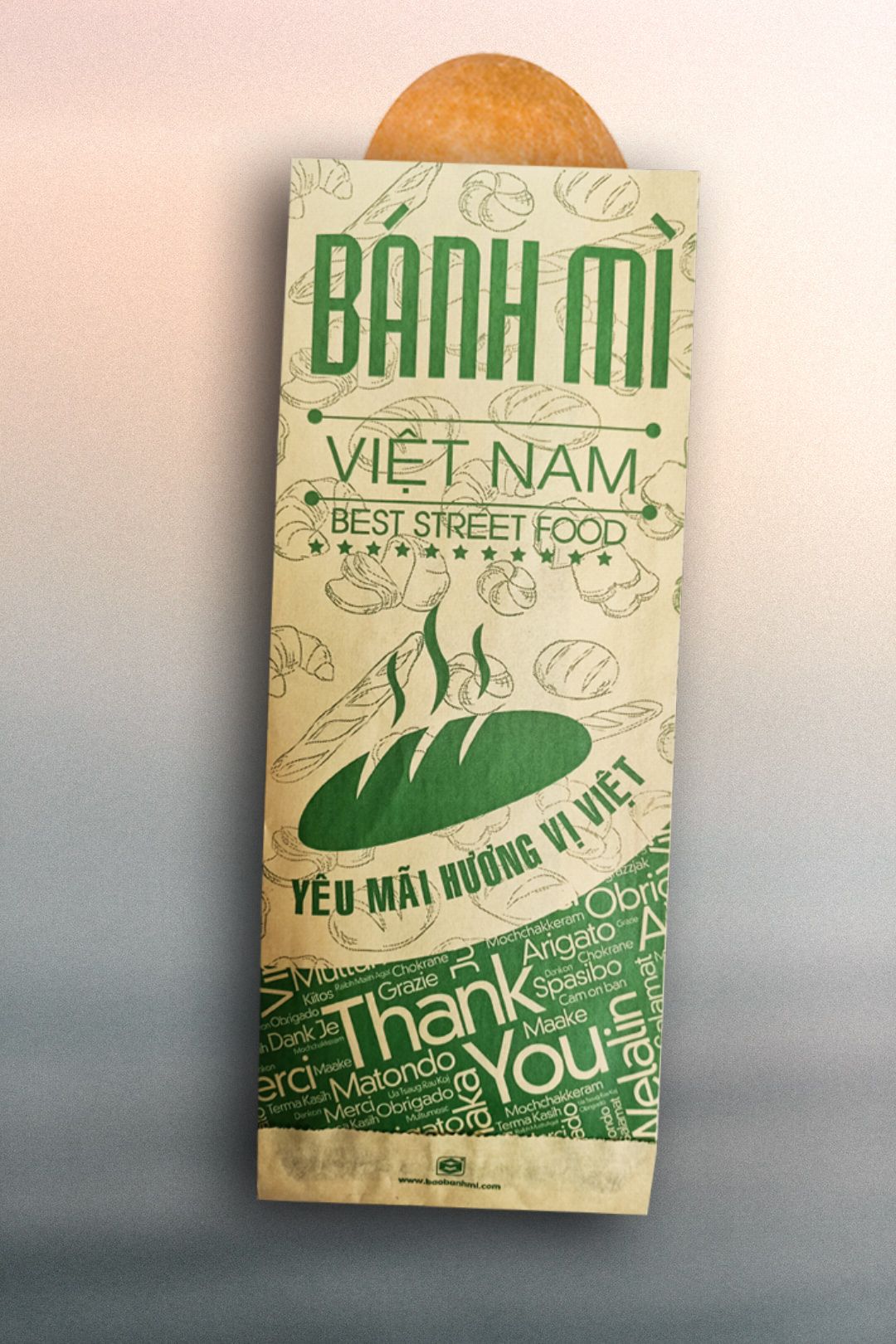 In 20000 túi giấy bánh mì ở Thừa Thiên Huế (mã tbm_172) giấy Kraft nhiều mẫu đa dạng