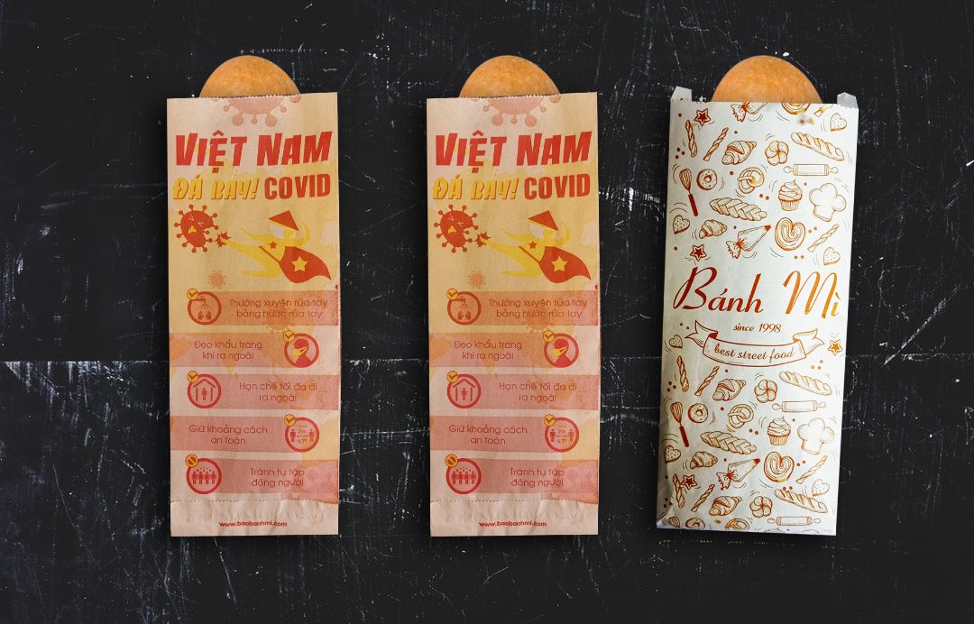 In 20000 túi giấy bánh mì ở Thừa Thiên Huế (mã tbm_172) giấy Kraft nhiều mẫu đa dạng